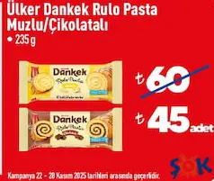 ÜLKER DANKEK RULO PASTA 235 G fiyat ve kampanya bilgisi